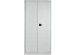 Schäfer Shop Pure Universalschrank, 5 OH, 4 Fachböden, abschliessbar, B 950 x T 400 x H 1935 mm, Stahl, lichtgrau RAL 7035/lichtgrau RAL 7035