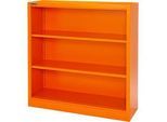 Schäfer Shop Select Stahlregal MS iCOLOUR, 3 Ordnerhöhen, B 950 x T 400 x H 1215 mm, orange RAL 2004