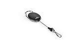 Ausweishalter Jojo Style, mit Metall-Federhaken, 1 Stück, schwarz