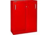 Schäfer Shop Select Schiebetürenschrank, 3 Ordnerhöhen, B 1200 mm, rot RAL 3020