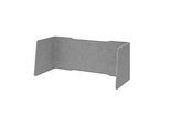 Akustik-Trennwand, für 1600 mm breite Schreibtische, Schallabsorberklasse C, Kabelführung, B 1540 x T 650 x H 605 mm, Schallschutzvlies, grau-meliert