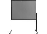 Legamaster PREMIUM mobiles Multiboard XL, Pinnboard und Whiteboard, mit Rollen, B 1200 x H 1500 mm, grau, inkl. Klick-Papierhaken