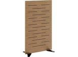 Akustik Trennwand Paperflow®, 30 mm starker Akustik-Schaumstoff, Holz, Buche lackiert, B 795 x T 370 x H 1400 mm