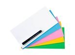 Magic Chart Notes Legamaster, rechteckig, blanko, 2-seitig nutzbar, beschreibbar, selbstklebend, inkl. Boardmarker, B 200 x H 100 mm, Polypropylen, farbsortiert, 5 x 100 Stück