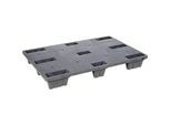 Kunststoff-Mehrweg-Stapelpalette KIGAnesto®, 8 kg, geschlossenes Deck, bis 3500 kg, stapelbar, 100% Recyclingmaterial, ohne Rand, anthrazit