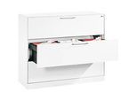 Hängeregistraturschrank ASISTO C 3000, 3 Schubladen, 3-bahnig, B 1200 mm, weiss/weiss