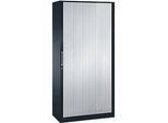 Rollladenschrank ASISTO C 3000, 5 Ordnerhöhen, B 1000 mm, anthrazit/alusilber