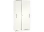 Schiebetürenschrank ASISTO C 3000, 5 Ordnerhöhen, abschliessbar, Breite 1000 mm, weiss/weiss