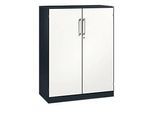 Flügeltürenschrank ASISTO C 3000, 3 Ordnerhöhen, B 1000 mm, anthrazit/weiss