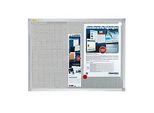 Franken Pinnwandtafel Pin'n'Mag X-tra!Line, Textil + Metallgitter, Aluminiumrahmen, 600 x 450 mm, PM3612