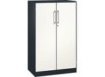 Flügeltürenschrank ASISTO C 3000, 3 Ordnerhöhen, B 800 mm, anthrazit/weiss