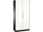 Flügeltürenschrank ASISTO C 3000, 5 Ordnerhöhen, B 1000 mm, anthrazit/weiss