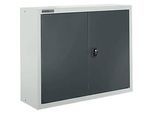 Schäfer Shop Select Aufsatzschrank MS 8408i, B 800 x T 400 x H 800 mm, 1 Boden, Stahl, lichtgrau RAL 7035/anthrazitgrau RAL 7016