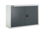 Schäfer Shop Select Aufsatzschrank MS 8409i, B 950 x T 400 x H 800 mm, 1 Boden, Stahl, lichtgrau RAL 7035/anthrazitgrau RAL 7016