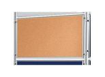 Franken Stellwandtafel ECO beidseitig, Kork/Kork, Aluminiumrahmen, 1200x600 mm