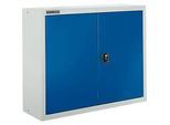 Schäfer Shop Select Aufsatzschrank MS 8408i, B 800 x T 400 x H 800 mm, 1 Boden, Stahl, lichtgrau RAL 7035/enzianblau RAL 5010