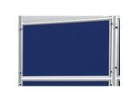 Franken Stellwandtafel ECO beidseitig Filz, blau, Aluminiumrahmen, 1200x600 mm