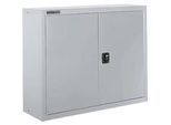 Schäfer Shop Select Aufsatzschrank MS 8408i, B 800 x T 400 x H 800 mm, 1 Boden, Stahl, weissaluminium RAL 9006/weissaluminium RAL 9006