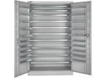 Schäfer Shop Select Magazinschrank, 10 Fachböden, ohne Ausstattung, B 1200 x T 500 x H 1935 mm, Stahl, weissaluminium