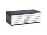 Planschrank aus Stahl, für Formate bis DIN A1, 5 Schubladen, schwarzgrau/verkehrsweiss