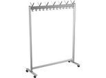 Reihen-Garderobenständer, Leichtmetall, 960 mm breit, ohne Schirmhalterung