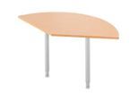 Ansatztisch, 135°, B 800 x T 800 mm, Buche/weissalu