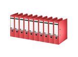 LEITZ® Ordner 1007/1008, DIN A4, Rückenbreite 80 mm, 10 Stück, rot