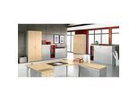 Schäfer Shop Genius Querrollladenschrank TETRIS SOLID, 3 OH, B 1200 x T 413 x H 1170 mm, mit Böden und Abdeckplatte, Ahorn/weissalu