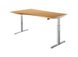 Sitz-/Steharbeitsplatz, Ansatz links, B 1800 mm, Buche