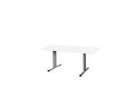 Schäfer Shop Select Besprechungstisch Planova Basic, Rechteck, T-Fuss, B 1600 x T 800 x H 717 mm, weiss/weissaluminium RAL 9006