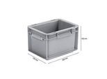 Euro Box Serie EF 2120, aus PP, Inhalt 1,9 L, geschlossene Wände, Unterfassgriff, grau