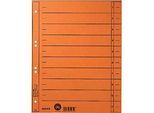 LEITZ® Trennblätter, DIN A4, Zahlen, 100 Stück, orange