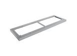 Schäfer Shop Genius Stahlsockel TETRIS WOOD, für Regale/Schränke B 1200 mm, weissaluminium