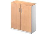 Schäfer Shop Genius Flügeltürenschrank TETRIS SOLID, 3 OH, B 800 mm, abschliessbar, mit Abdeckplatte, Buche-Dekor/weissalu