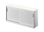 Schäfer Shop Genius Schiebetürenschrank TETRIS SOLID, 2 OH, B 1600 mm, inkl. 19 mm Abdeckplatte, weiss/weissalu