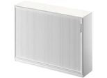 Schäfer Shop Genius Querrollladenschrank TETRIS SOLID, 3 OH, B 1600 mm, inkl. 19 mm Abdeckplatte, weiss/weissalu