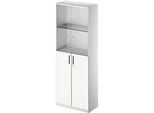 Schäfer Shop Genius Kombischrank TETRIS SOLID, 5 OH, Glas- und Flügeltüren, B 800 mm, abschliessbar