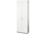 Schäfer Shop Genius Flügeltürenschrank TETRIS SOLID, Stahlkorpus, 5 OH, B 800 mm, abschliessbar, weiss/weissalu