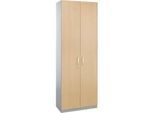 Schäfer Shop Genius Flügeltürenschrank TETRIS SOLID, Stahlkorpus, 5 OH, B 800 mm, abschliessbar, Ahorn/weissalu