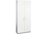 Schäfer Shop Genius Flügeltürenschrank TETRIS SOLID, Stahlkorpus, 6 OH, B 1000 mm, abschliessbar, weiss/weissalu