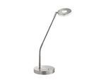 LED-Tischleuchte Dent, Leistung 6 W, 750 lm, 3000-6000 K, stufenlos dimmbar, IP20, L 160 x B 160 x H 600 mm, Kunststoff & Metall, nickel-matt
