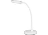 LED-Tischleuchte UNILUX GALY 1800, ideal für das Home Office, Leistung 2 W, 200 lm, 3600 K, Touchdimmer, neigbar, Akkubetrieb, mit USB-Kabel, weiss