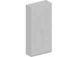 Schäfer Shop Genius Garderobenschrank TETRIS SOLID, 6 OH, 1 Fachboden, Kleiderstange, abschliessbar, B 1000 x T 412 x H 2239 mm, weisslu/lichtgrau