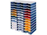 styro® Sortierstation styrodoc Standard SET, DIN C4, 12 Etagen/3-reihig/36 Fächer, grau/blau