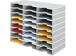 styro® Sortierstation styrodoc Standard SET, DIN C4, 8 Etagen/3-reihig/24 Fächer, grau/grau