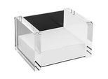 WEDO Zettelbox, glasklar/schwarz