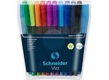 Schneider Kugelschreiber Vizz, Strichstärke M, Gelco®, dokumentenecht, 10 Stück, farbsortiert