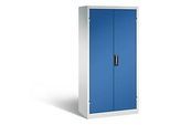 C+P Akkuladeschrank Basic mit Vollblechtüren, H 1950 x B 930 x T 500 mm, Lichtgrau/Enzianblau