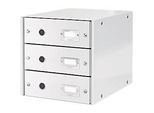 LEITZ® 3 Schubladen Click + Store, hoch, weiss