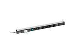 Energieleiste 836/10 für Treston Arbeitstische, 6-fach Steckdose, 1x Schalter, 1x FI-Schalter, 2x USB-Typ A